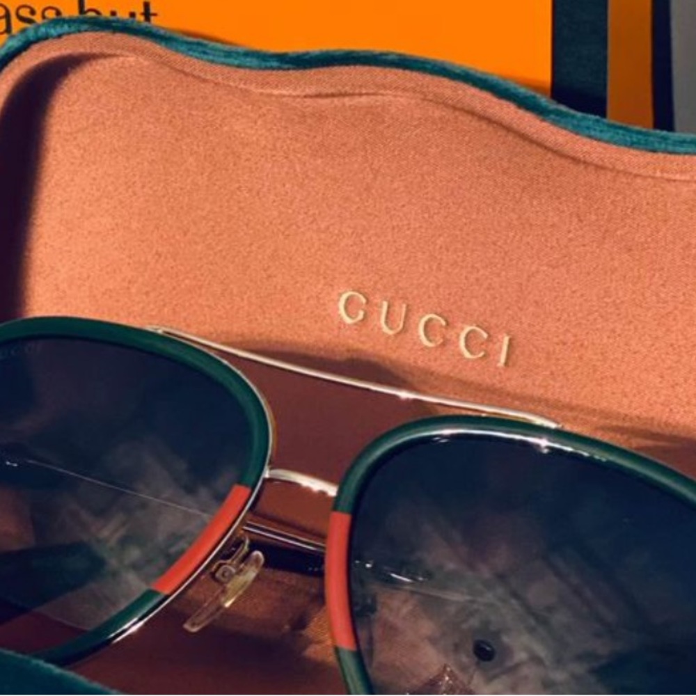 Gucci multi colour aviator sunglasses brand new unisex